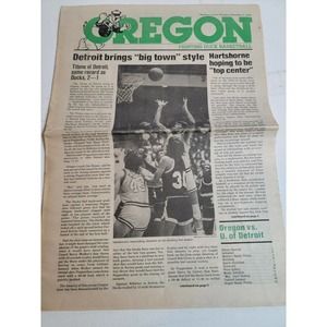Vintage 1970s Oregon Fighting Ducks Basketball‎ Program 1978 UofO Newspaper